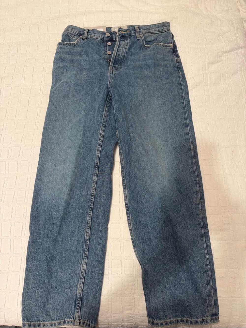 NWT Everlane Worn-In Blue Straight High-Rise Jeans
